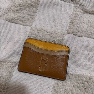 Marc Jacobs Brown and Yellow Card Holder